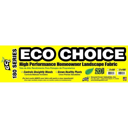 GCI Eco Choice Black 1.5oz Pro-Spun Landscape Fabric 4'x250' 18004